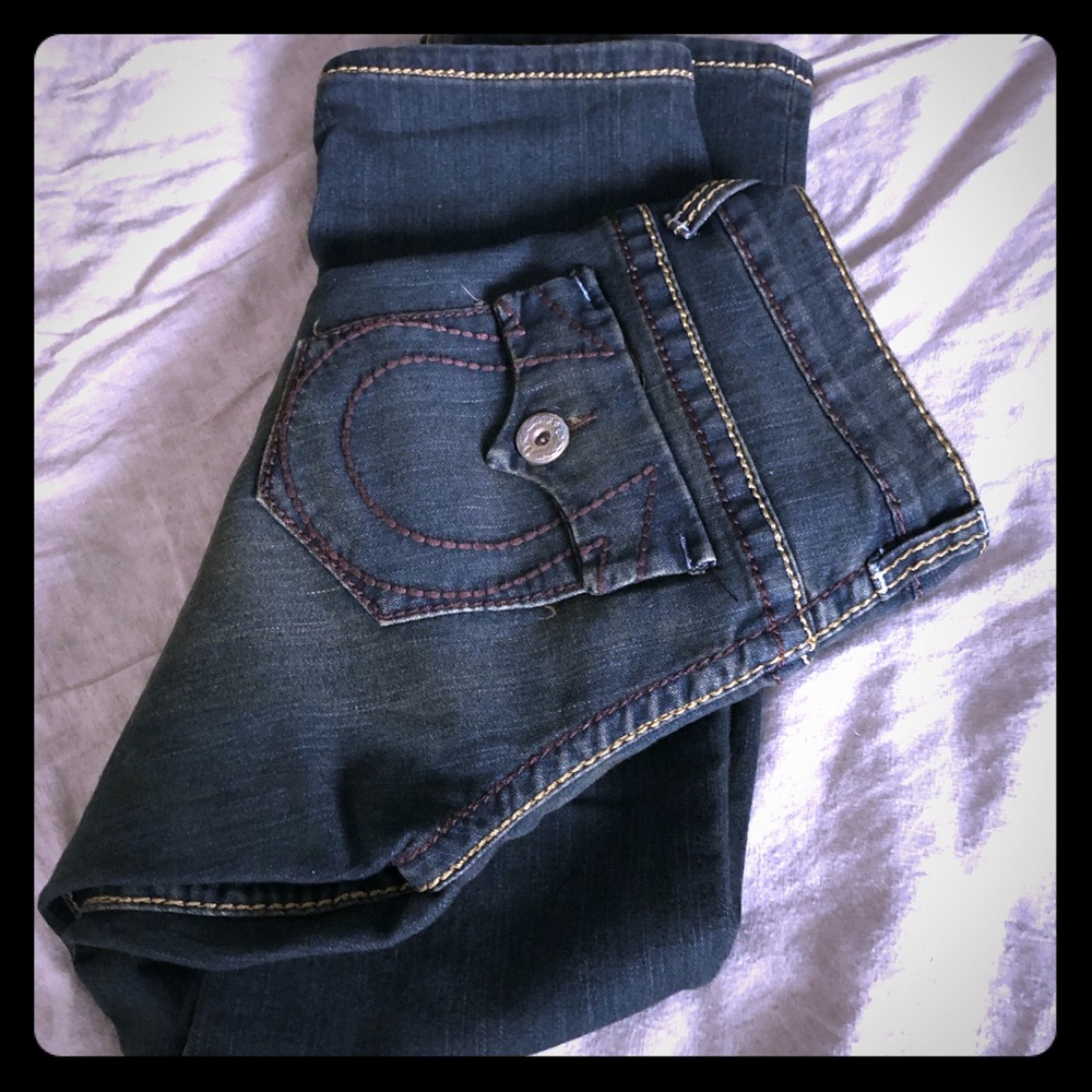 True Religion dark blue jeans